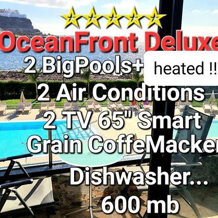 Oceanfront Deluxe-45M,Heated Pools,2Aircondition, 2Tv-65",Dishwasher,600Mb,Lift,Amadores View ! Playa Del Cura  Kültér fotó