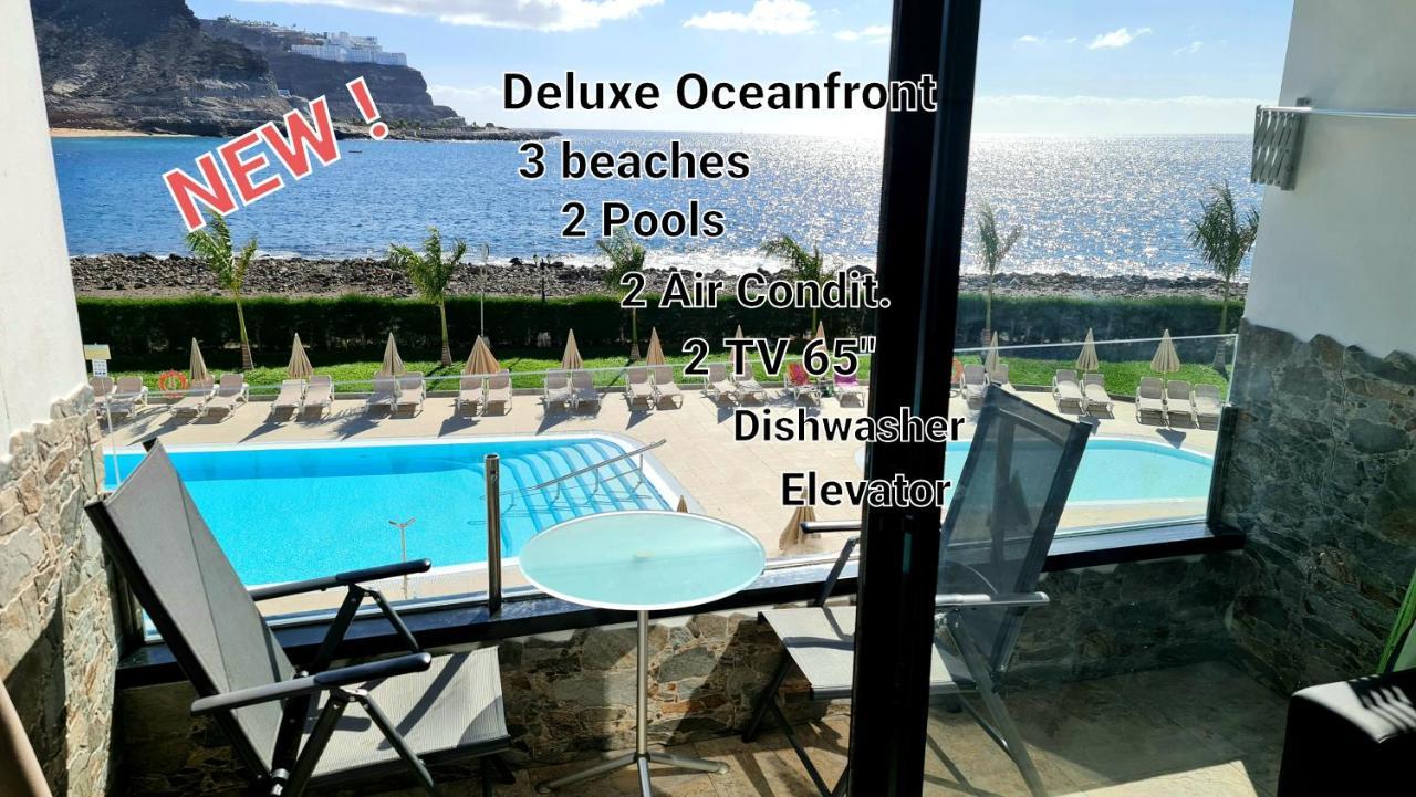 Oceanfront Deluxe-45M,Heated Pools,2Aircondition, 2Tv-65",Dishwasher,600Mb,Lift,Amadores View ! Playa Del Cura  Kültér fotó